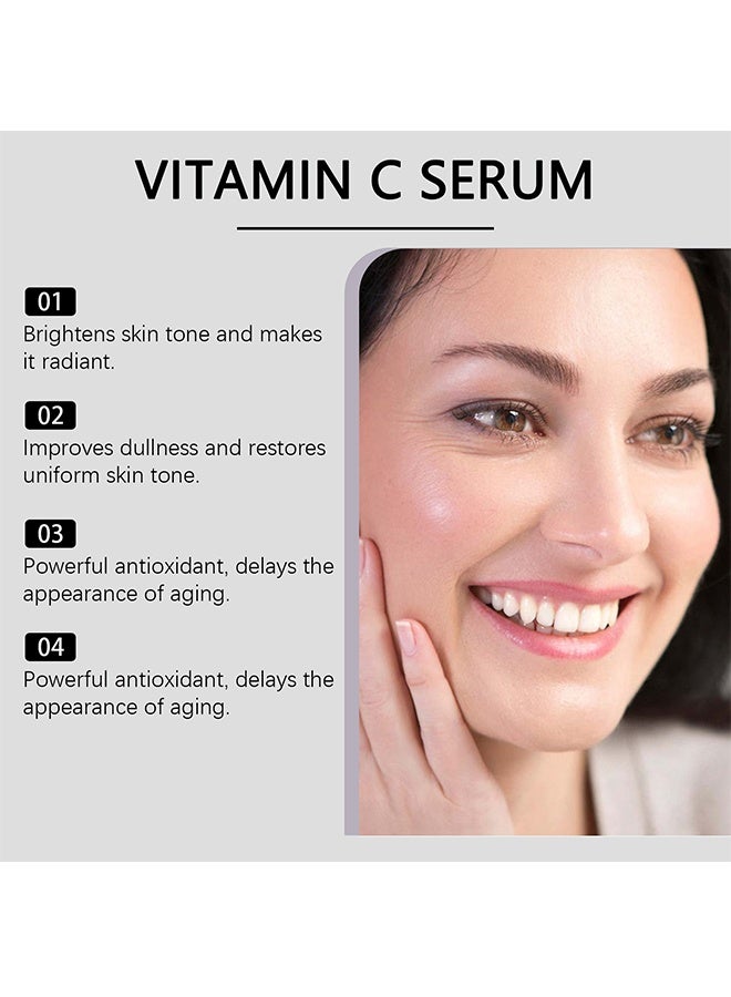 WIYUN Vitamin C Serum, Pure 20% Super Vit C Serum Vitamin E & Ferulic Acid for Improving Appearance-Dark Spots, Face Moisturizer-Renewing Skin Care - Image 3